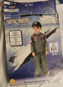 Top Gun Pilot Fluganzug Strampler Hut Set Unisex Kostüm Outfit 2T-4T Halloween  - Bild 1 von 5