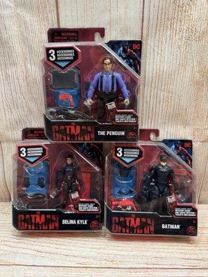 2022 Spin Master DC The Batman Mystery Card 4 inch Action Figure Bundle Foto 1 de 4