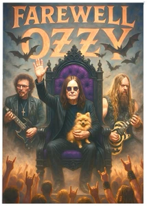 FAREWELL OZZY OSBOURNE * Custom ACEO * Fun Novelty * MUSIC ARTIST * Art Card - Picture 1 of 2