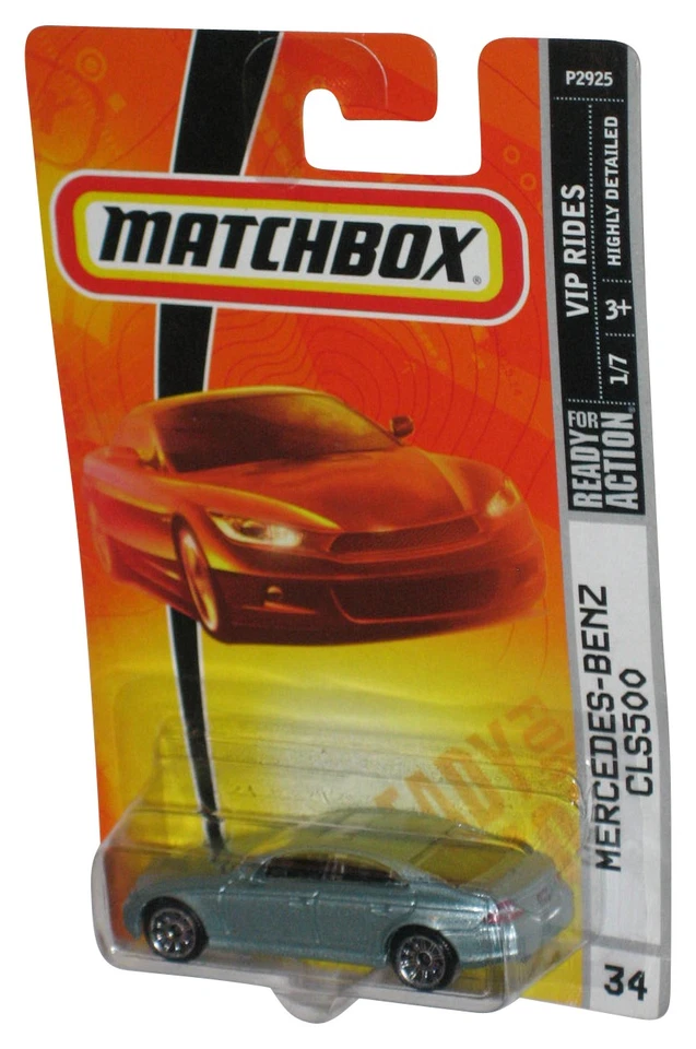 Matchbox VIP Rides 1/7 (2008) Mercedes-Benz CLS500 Argento Auto Giocattolo #34 - Immagine 1 di 1