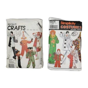 McCall's 2623/Simplicity 9806 Vintage Kinder Erwachsene Clown Kostüm Muster klein BB - Bild 1 von 4