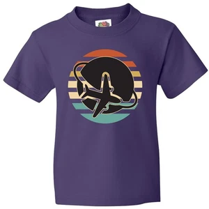 Inktastic Airplane Trip Vintage Travel Youth T-Shirt Vacation Traveling Icon Tee - Picture 1 of 8