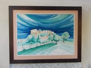 Grande aquarelle signée Miramas Le Vieux - Bild 1 von 5