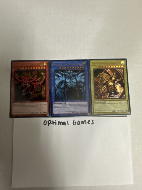 Yugioh Egyptian Gods + Sacred Beasts Prismatic Secret Rare 6 God Card Set