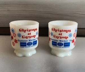 Lot Of 2 Carson Pirie Scott Christmas At Carson’s Fire-King Mug Summer Market 75 - Picture 1 of 12