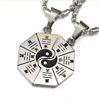 Stainless Steel Feng Shui Yin Yang Pendant Necklace