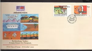 Zimbabwe FDC set 2002 Scott 921-922 children designs - Picture 1 of 1