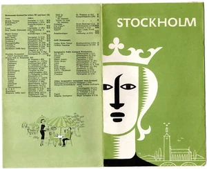 1952 Stockholm Travel Guide, Brouchure, Map! - Imagen 1 de 1