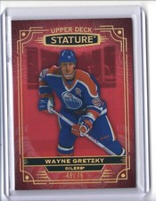 2022-23 Upper Deck Stature NHL Wayne Gretzky Red /75 SP Oilers Kings Rangers HOF