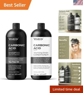 Biotin and Keratin Infused Hair Growth Shampoo & Conditioner - 16 Oz Pack of 2 - Picture 1 of 11