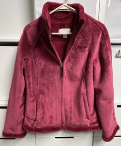 Chaqueta cálida súper suave micro polar de té verde pesado para mujer talla M - Imagen 1 de 4