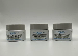 Kiehl's Rare Earth Deep Pore Cleansing Masque Travel size 0.5oz X3 - Picture 1 of 2
