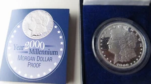 2000 Millennium Morgan Dollar Proof - 1-Oz. .999 Silver Round-Liberia One Dollar - Picture 1 of 5