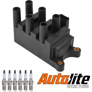 Ignition Coil + Autolite Spark Plug For Ford Ranger Taurus Mazda B3000 V6 FD498 - Picture 1 of 3
