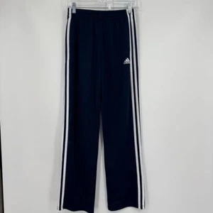 Adidas Track Pants Boys Navy Athletic 3-Stripes Training Bottoms Youth L/G 14/16 - Picture 1 of 7
