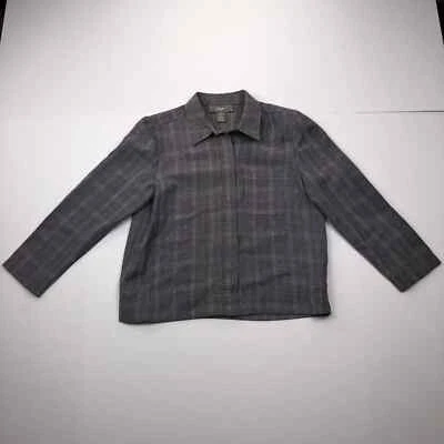 Blazer Norton McNaughton Petite Gris Manga Larga Cremallera Marrón Foto 1 de 4