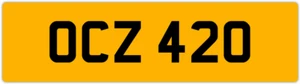 OCZ 420 O 3x3 DATELESS PRIVATE NUMBER PLATE OLLY OWEN OSCAR OLY OL OLIVIA ORLA - Picture 1 of 1