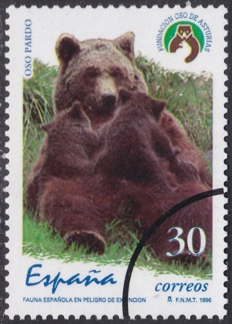 Espécime, Espanha Sc2846 Vida Selvagem Ameaçada, Urso Marrom - Imagem 1 de 1