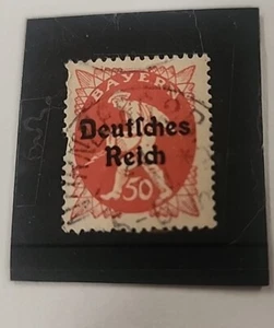 stamp - Germany - 1920 - Bavaria - 50pf - Sg123 - Used - Lot 136 - Bild 1 von 1