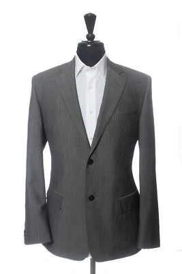 Prada Grey Pinstriped Silk Blend Slim Fit Suit 32832 - Image 1 of 4