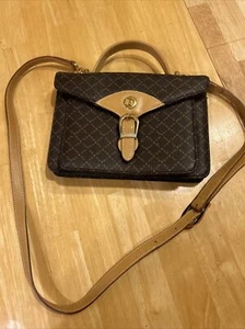 Vintage Brown La Tour Eiffel Shoulder/Handbag Magnetic Clasp Pre-owned - Picture 1 of 9