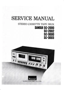 Servizio Manuale di Istruzioni per Sansui SC-200,SC-2002,SC-3000,SC-3003 - Picture 1 of 1