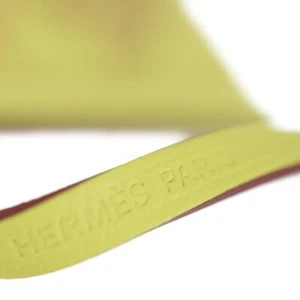 UNUSED HERMES Carre Nano strap Bag Charm VeauSwift yellow Japan Rare - Picture 1 of 5