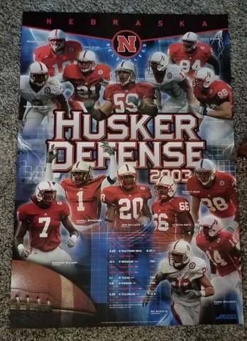 2003 Nebraska Football Cornhusker Defense Poster Cover