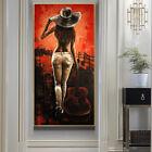 48"Huge Modern 100%Handmade Oil Painting Girl on Canvas Home Office Wall Decor