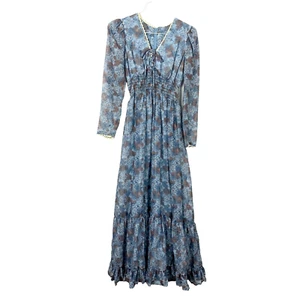 Vestido vintage años 70 Candi Jones California Gunne Sax estilo cottagecore cachemir 5 - Imagen 1 de 13