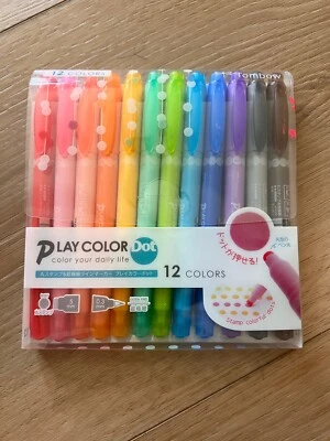 Rotulador a base de agua Tombow Play Color Dot Pen 12 colores punta doble (0,3 mm y 5 mm) Foto 1 de 2