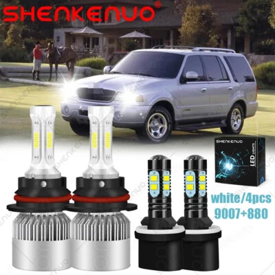 Combo de faros antiniebla LED HI/LO 6000K para Lincoln Navigator 1998-2002 Foto 1 de 4