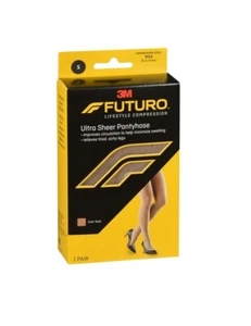 SM FUTURO Ultra Sheer Pantyhose for Women French Cut Mild 8-15 mmHg Small Beige - Picture 1 of 1