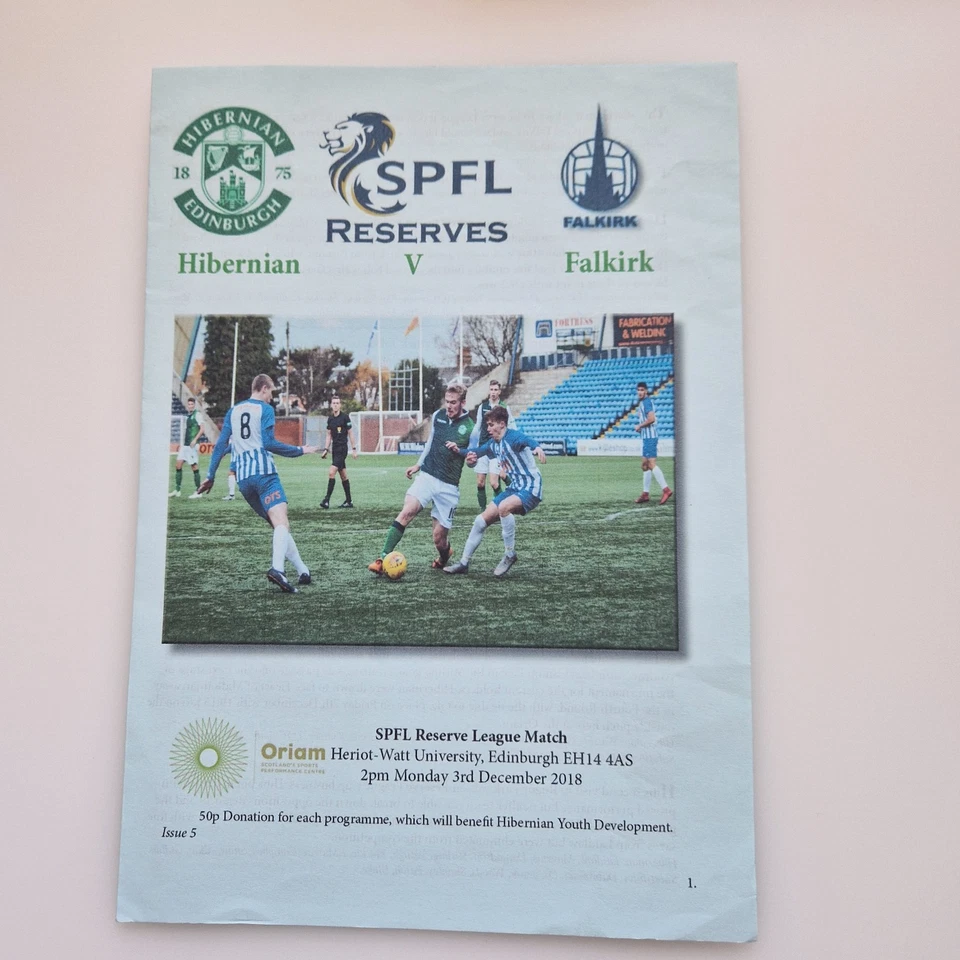 Hibs v Falkirk 18/19 SPFL Reserve Lge - Image 1 of 1
