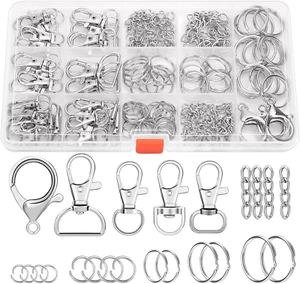 PAXCOO 300PCS Keychain Making Kit, Keychain Craft Supplies Including Key Chain - Picture 1 of 12