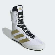 adidas Boxing Boots Mens Box Hog 3 White Gold Sports Shoes Mid Cut Lace Up