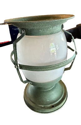 Luminária de teto vintage ARTES E ARTESANATO MISSÃO DE COBRE GAIOLA DE VIDRO ESCÓRIA VARANDA - Imagem 1 de 4