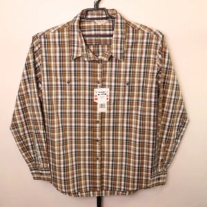NEW Wrangler Riggs Workwear Plaid Button Down Long Sleeve Shirt Size XXL Mens - Picture 1 of 5