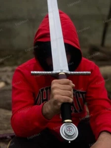 The Accolade Sword of the Knights Templar- Handmade Medieval Sword With Scabbard - Picture 1 of 4