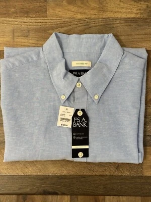 Jos.A.Bank Short Sleeve Button Down Sport Shirt. Size XL, Cotton And Linen,NWT - Image 1 of 4