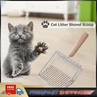 Cat Litter Shovel Wooden Handle Pet Toilet Cleaning Poop Scooper (Metal)