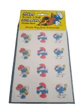Vintage 1982 Smurf Scratch And Sniff Stickers Smurfy Rose Scent- UNOPENED!