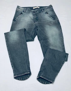 Zara Skinny Jeans Womens Size 4 Gray Distressed Stretch - Picture 1 of 8