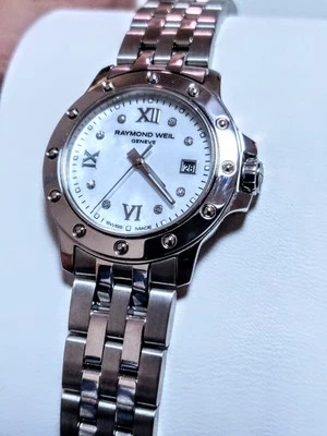 RAYMOND WEIL 5399-ST-00995 Tango Dimond Mother of Pearl Dial Ladies Watch $1,100 - Image 1 of 4