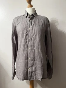 Oliver Spencer 100% Linen Shirt Greg 15” Inside Chest Pocket - Imagen 1 de 8