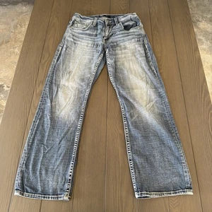 Jeans BKE fibbia Jake dritto uomo 32x30 lavaggio medio blu denim elasticizzato premium - Foto 1 di 12