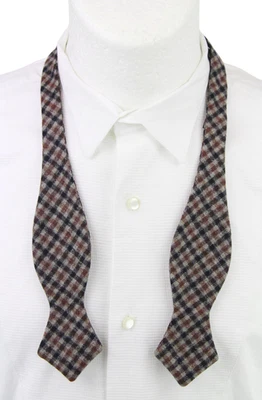 SUITSUPPLY Bow Tie Men's ONE SIZE Wool Silk Check Pattern Adjustable Formal - Image 1 of 4