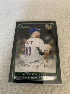 2008 Bowman Black Chris Davis Rookie Texas Rangers RC - Picture 1 of 2