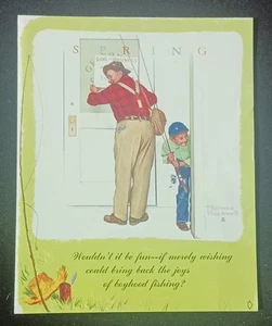 NORMAN ROCKWELL: 4 Seasons Fold Out Into Poster Original Vintage - Picture 1 of 4
