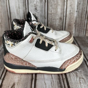 Air Jordan 3 Retro Kleinkind Kinder 10C Red Stardust PS Schuhe Weiß Sneaker - Bild 1 von 8